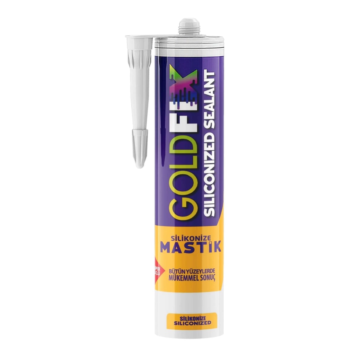 1729065029848 goldfix silikonize mastik beyaz 450 gr bdd6 - Силиконов уплътнител 450g - Декор Макс