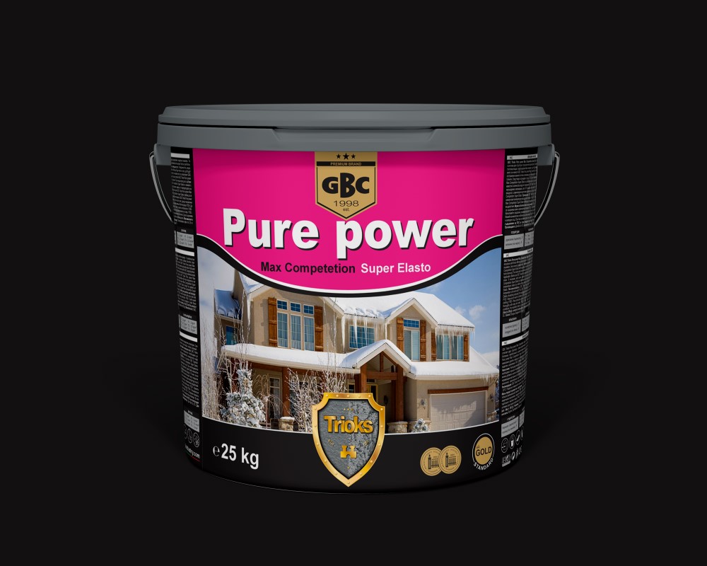 pure power 2024 custom - GBC Pure Power Max Power Super Elasto Структурна мазилка+ База - Декор Макс